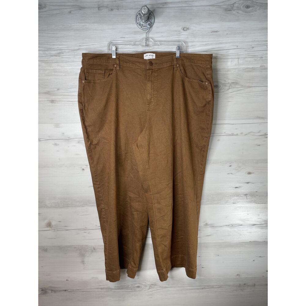 Lane Bryant Jeans Womens 26 Brown Stretch Twill 5-Pocket Plus Size A1440 1137453